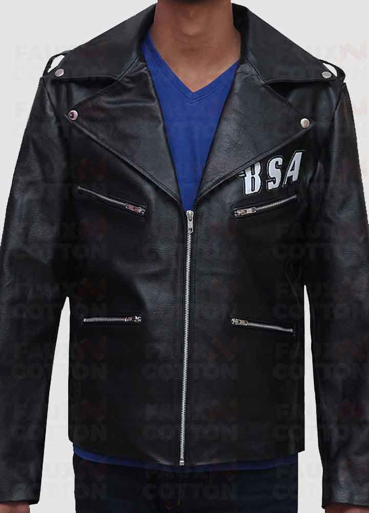 Heren BSA Faith Rockers George Michael Revenge zwart synthetisch leren jack, kunstleer., M Heren BSA Faith Rockers George Michael Revenge zwart synthetisch leren jack, kunstleer., M